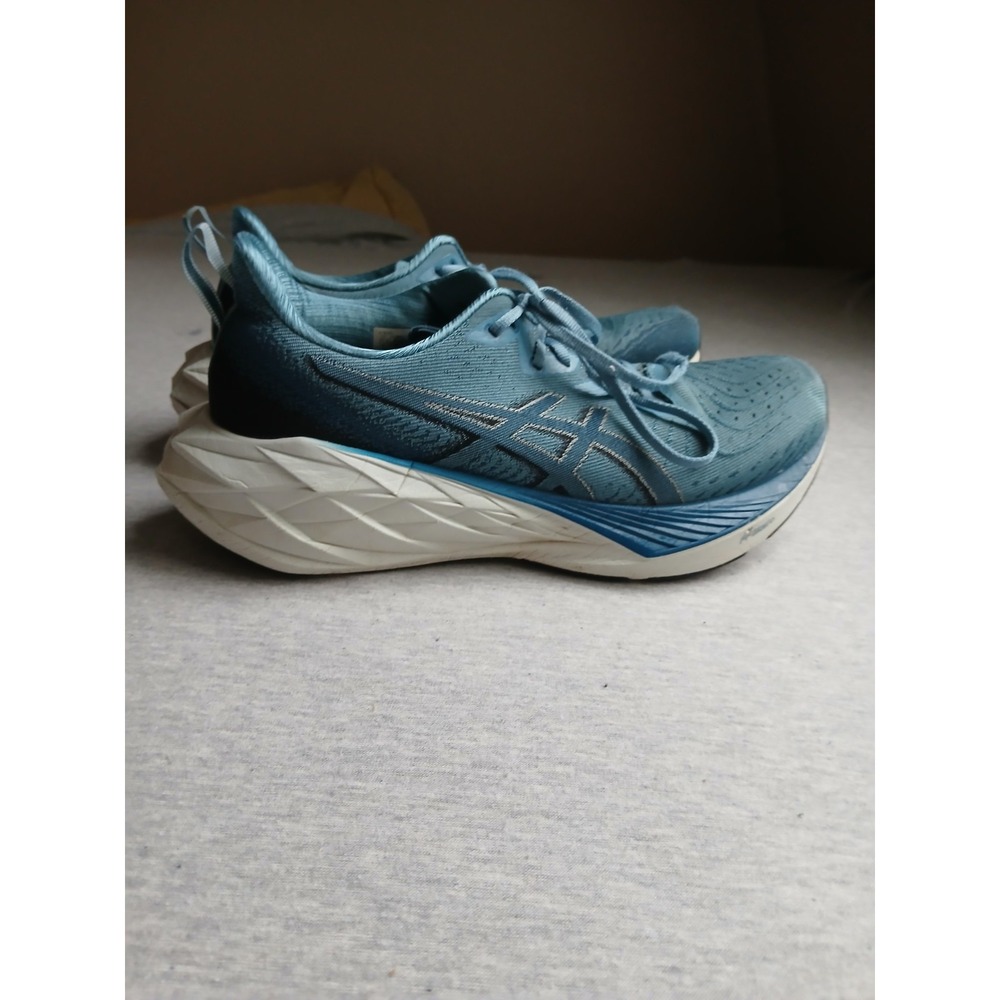 Asics Novablast 4 Mens 9 Teal Lace Up Casual Running Athletic Cushioned Comfort